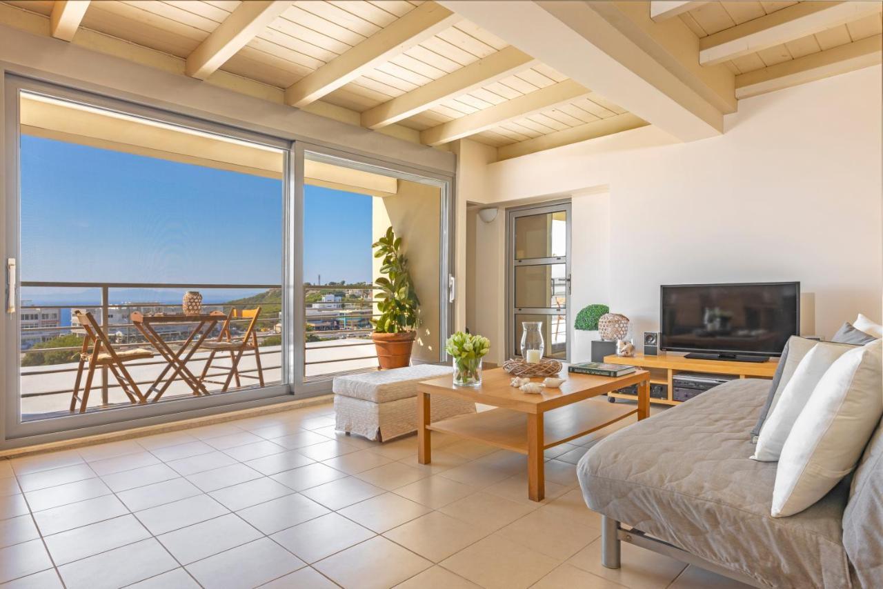 Sunny Penthouse,Modern Amenities+Aegean View Apartman Rhodes City Kültér fotó