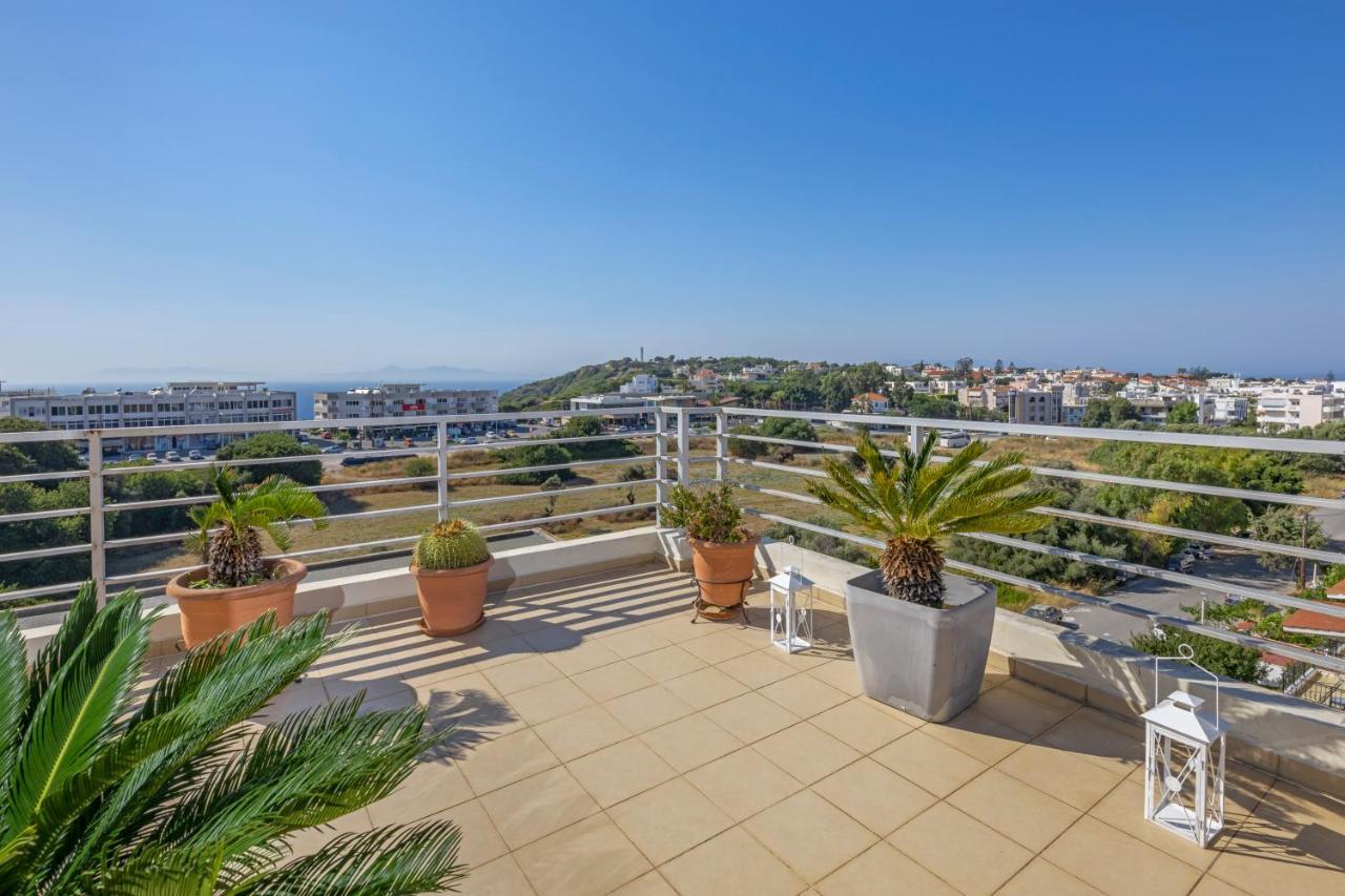 Sunny Penthouse,Modern Amenities+Aegean View Apartman Rhodes City Kültér fotó