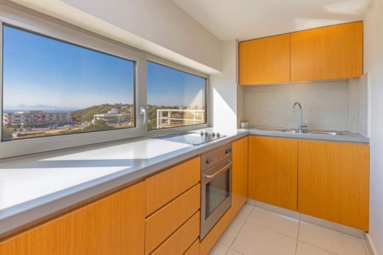 Sunny Penthouse,Modern Amenities+Aegean View Apartman Rhodes City Kültér fotó